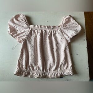 btween Pink Eyelet Kids Blouse